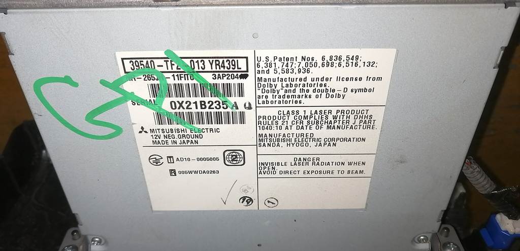 автомагнитофон Honda Fit